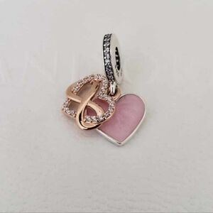 👨‍👩‍👧‍👦 Authentic Pandora TWO TONE FAMILY DANGLE CHARM🎁